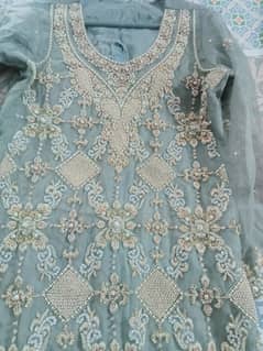 grey colour fully embellished