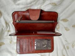 imported high quality burgundy pu leather wallet/purse/cluch