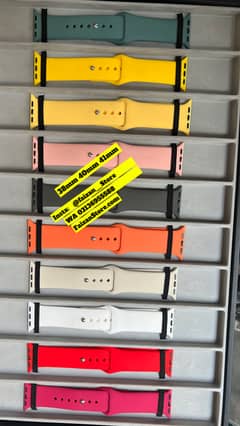 Silicone strap for Apple watch band 10 42mm 46mm series 9 8 7 44/45mm