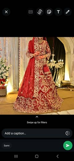 Scarlet Lehnga ( one time used )