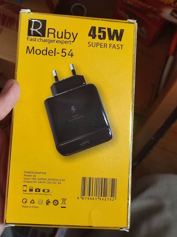 Ruby 45w Super Fast Charger Type-C to Type-C  Contact on 03702327026 0