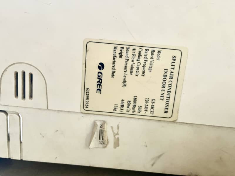 GREE SPLIT AC in very neat and genuine condition (only inner) 1