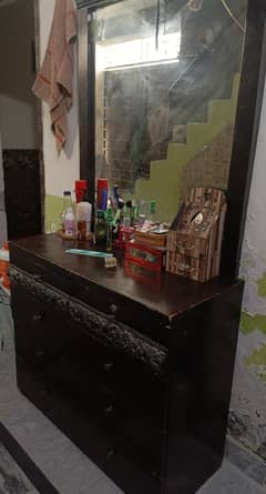 Bed, Side Table and Dressing Table for Sale