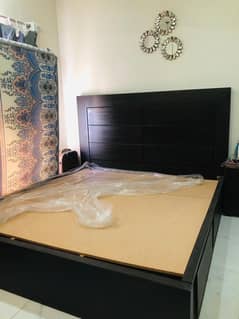 MDF Lasani King Size Bed with 2 side tables