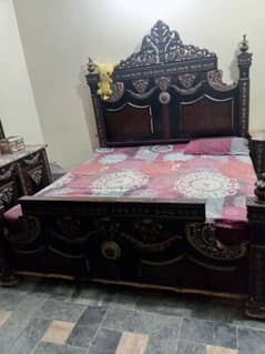 Bed dressing showcase two side tables