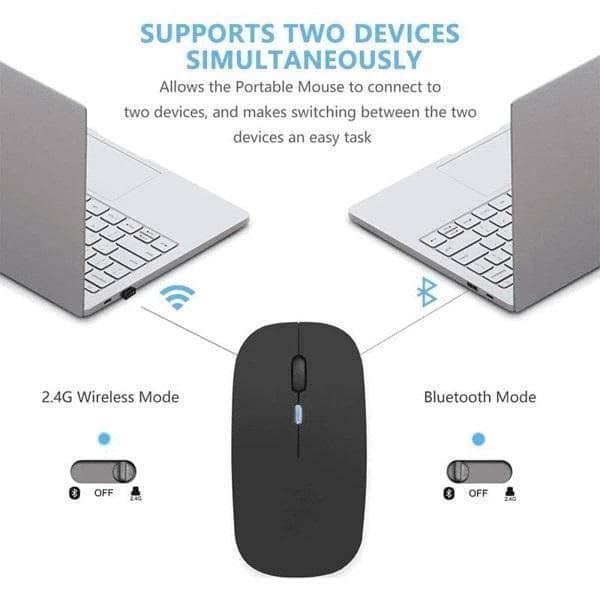 HP W10 Dual Mode Wireless Mouse Bluetooth + 2.4GHz Slim Design 2