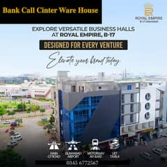 B17 Markaz B Block Commercial Hall Bank Call Cinter iT Soft Ware House Office 3436 Sqft
