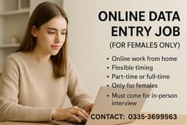 Online Data Entry Job (For Females Only)