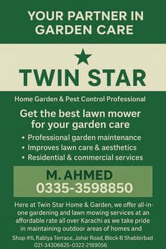 Karachi’s #1 Garden & Lawn Experts – Twin Star!