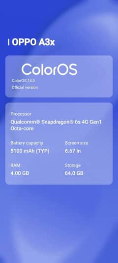 oppo A3x oppo