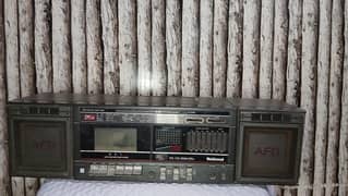 National RX-C51 2-Band Stereo Cassette Recorder with Speakers – Used