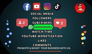 TikTok Insta FB YouTube Monetization Follower, Likes, Watch Time Views