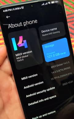 Redmi K40 Gaming Dual Sim 5G PTA Aprov