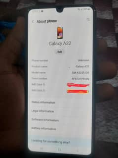 Samsung galaxy A32  10/10 condition everything OK  03110994496 contact