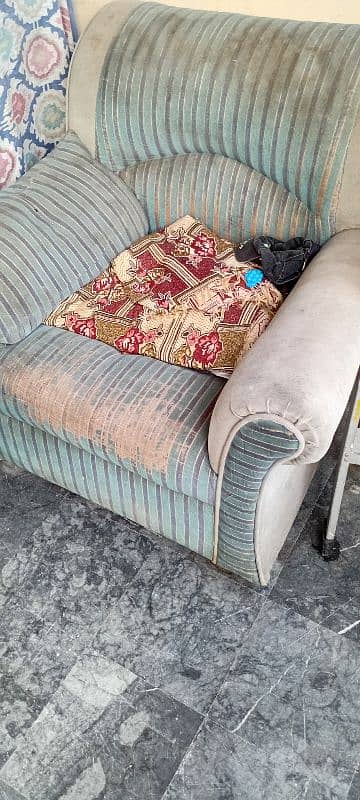 sofa set with good condition of wood frame 1