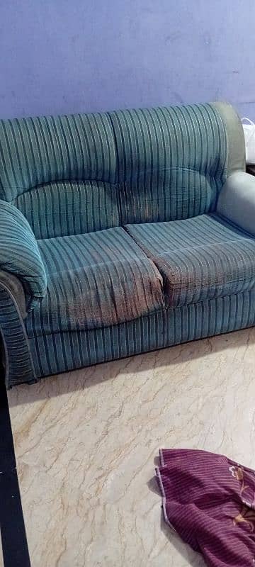 sofa set with good condition of wood frame 2