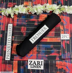 2 pc linen Unstitched suit