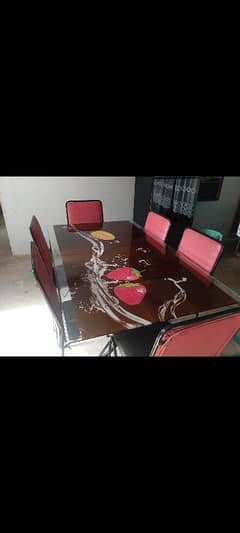 Dining Table with 6 chairs All okay