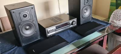 Technics stereo amplifier n Sony  fulll size studio Bookshelf speakers