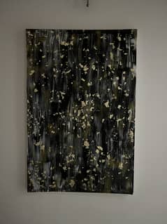 Luxury Gold & Black Modern Abstract Painting