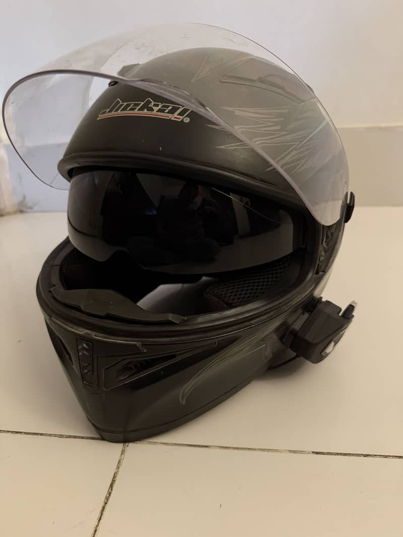 Jiekai JKF-03 Modular Helmet + FreedConn T-Max S Bluetooth Intercom 2