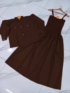 brown frock and jacket