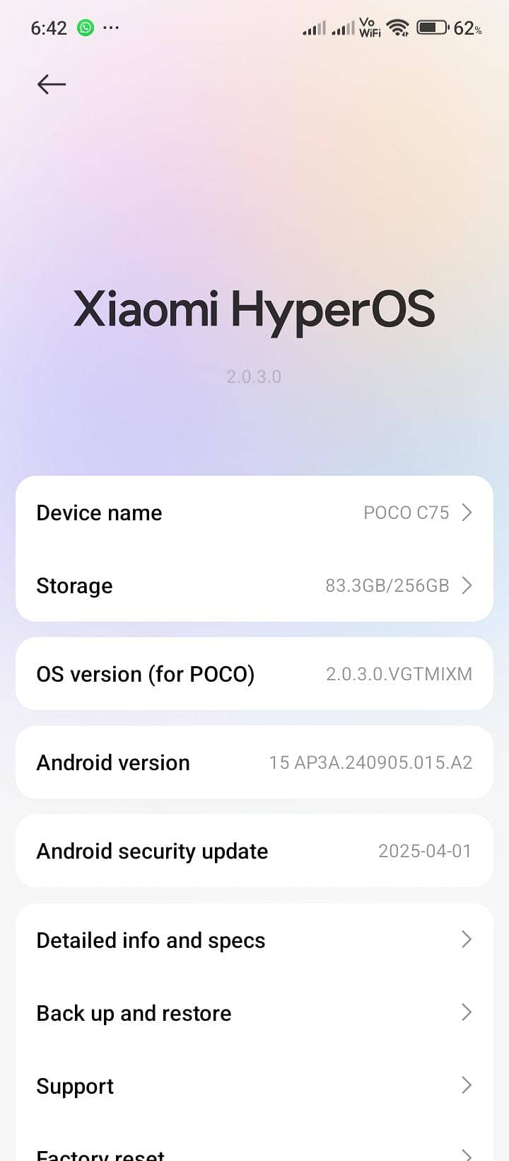 Poco c75 complete box 1 Month use only  glass break only 6