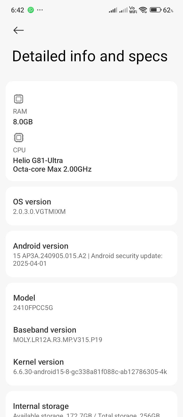 Poco c75 complete box 1 Month use only  glass break only 7
