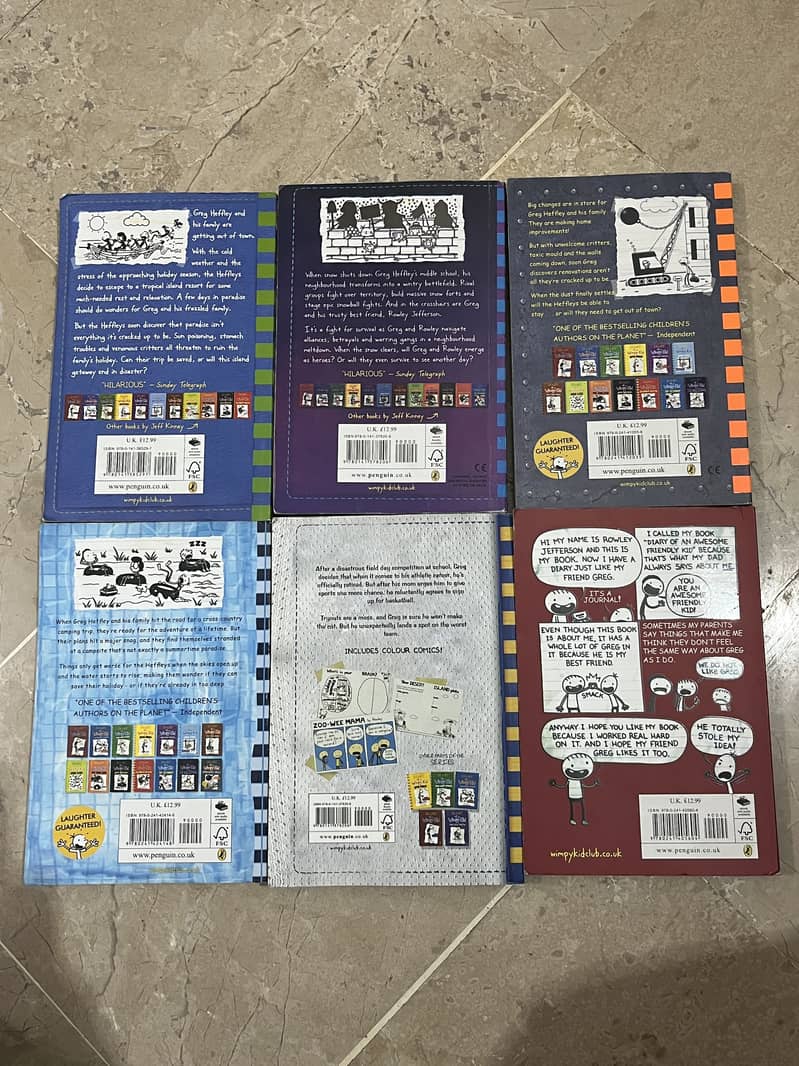 Diary of a wimpy kid set of 6 books almost new 1