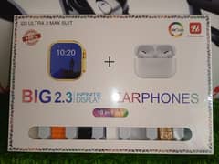 ultra smart watch with seven straps and Bluetooth air bud's