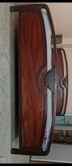 Urgent Saling Wooden King bed