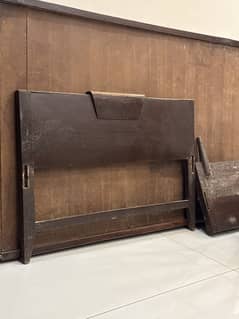 Wooden single bed