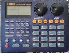 BOSS Dr 770 drum machine, with lots of  patterns.