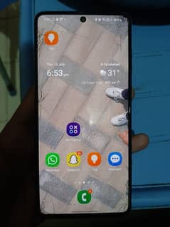samsung galaxy A71 8/128gb silver color used | Glass break