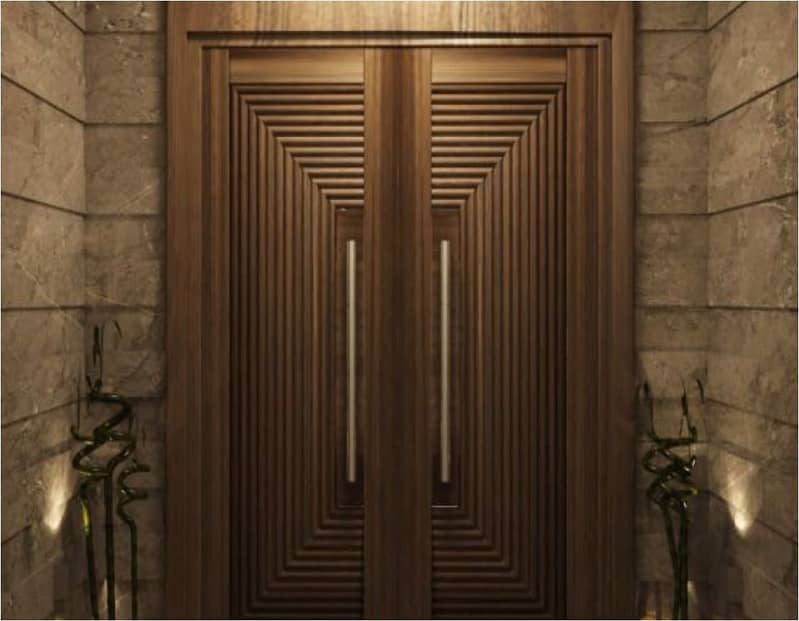 Solid Wood Door-Semi Solid-Engineering-Malaysian Panel /Ash/Fiber Door 12