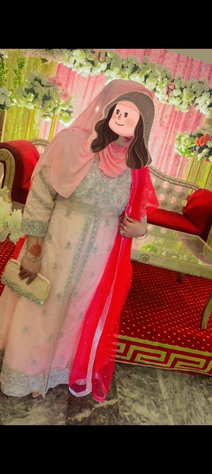 peach color maxy. . . open front 0
