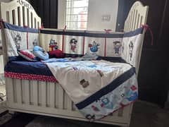 Wooden Baby Cot with drawer