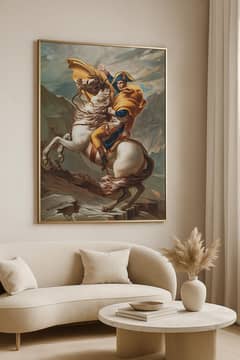 Napoleon Crossing the Alps – Hand-Painted Oil on Canvas Replica