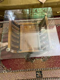 Wooder and glass table - best condition
