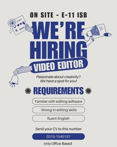 I am looking for video editor in e11