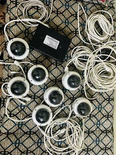7 hikvision camera 2mp with poe switch