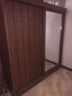 Bed and wardrobe