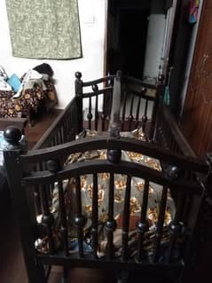 wooden baby cot bed