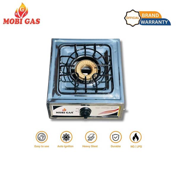 MobiGas MM207 Auto-Ignition Single Burner Stove – High Flame | NG & LPG Compatible
