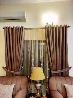 7 seat sofa set with curtains