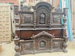 wooden bed