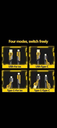 Universal Data cable 65w fast charging support