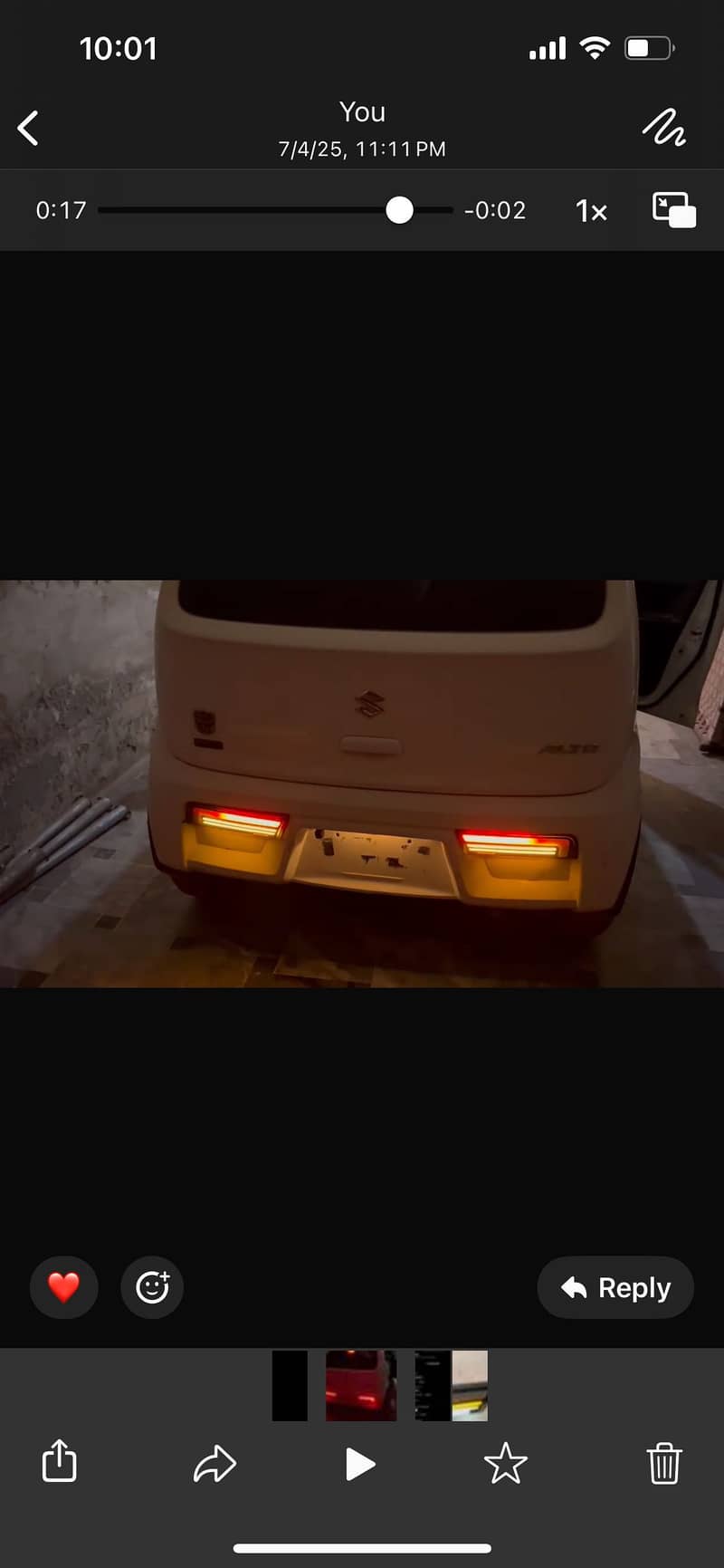 Small crack on light 0