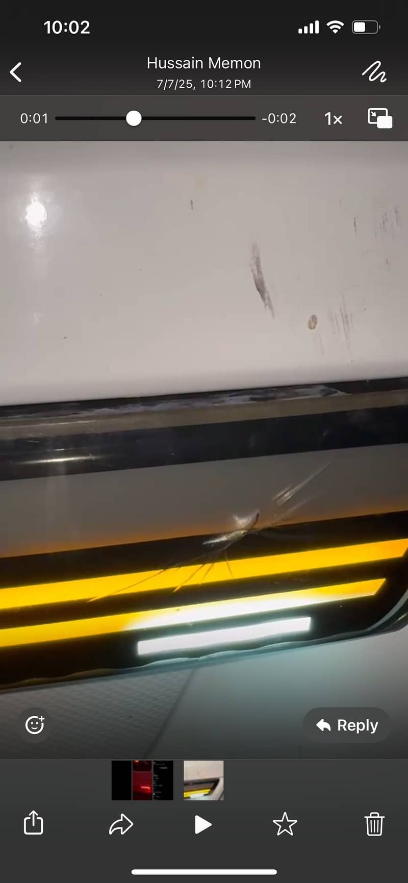 Small crack on light 3