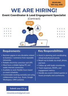 Event Coordinator and Lead Management Specialist